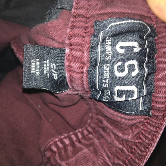 CSG Maroon Chino Joggers - Picture 2 of 2